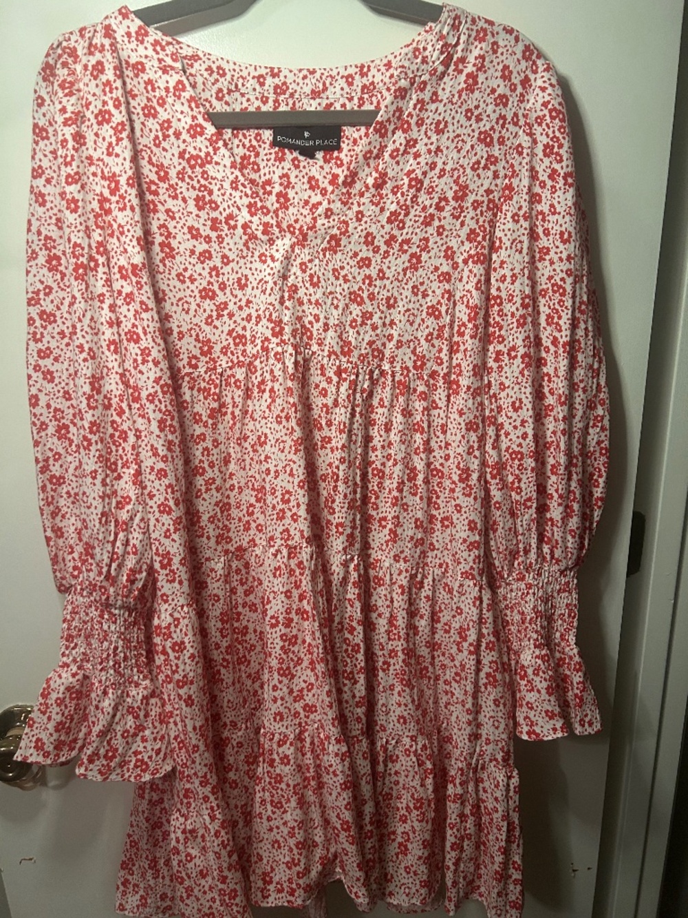 Tuckernuck Pomander Place Scarlet Ditsy Floral Kenzo Dress Small Worn once.